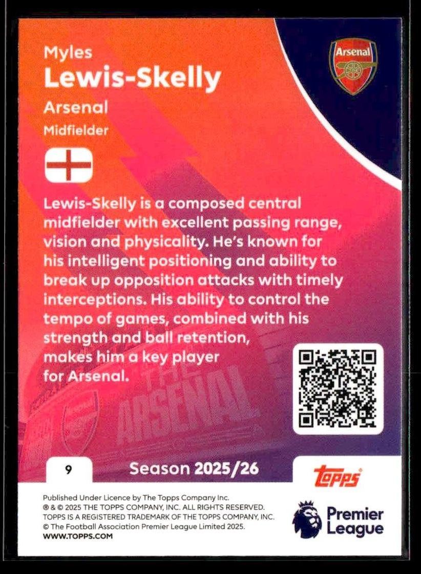 2025-26 Topps Premier League #9 Myles Lewis-Skelly