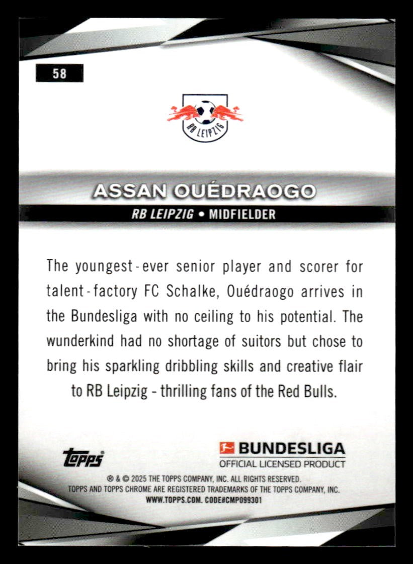 2025 Topps Sapphire Edition Bundesliga #58 Assan Ouedragog