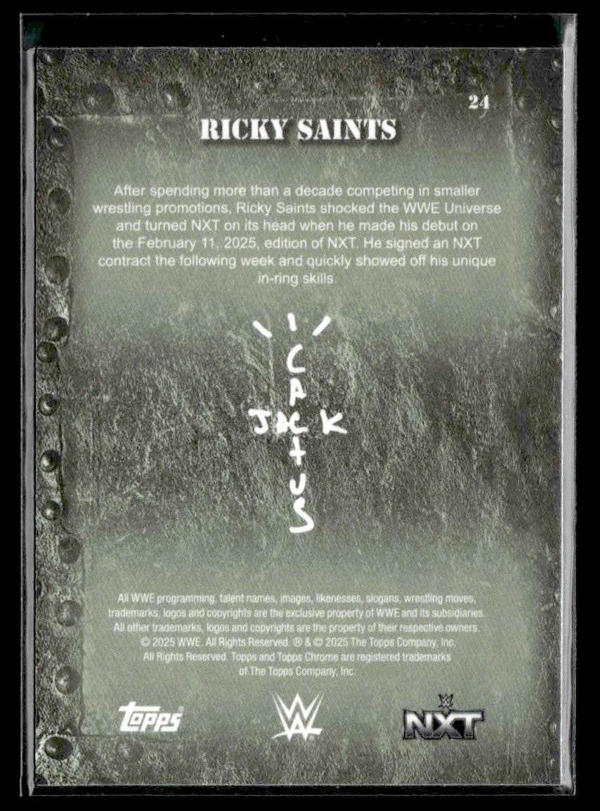 2025 Topps Chrome WWE x Cactus Jack #24 Ricky Saints