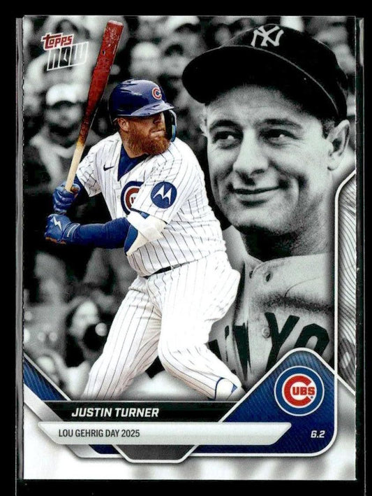 2025 Topps Now Lou Gehrig Day: Presented by Sarah Langs #LGD-JT Justin Turner
