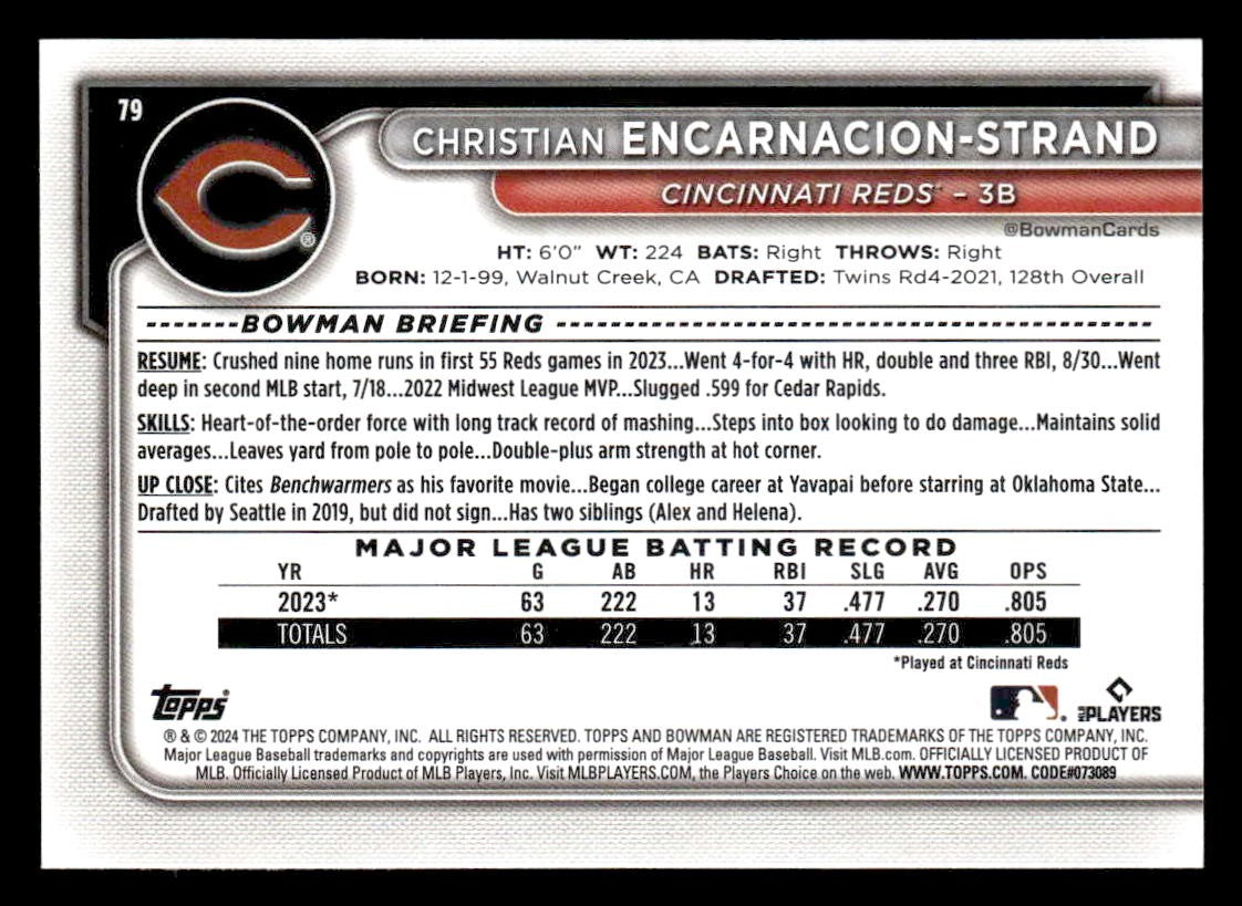 2024 Bowman #79 Christian Encarnacion-Strand