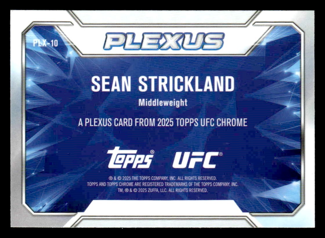 2025 Topps Chrome UFC #PLX-10 Sean Strickland Plexus