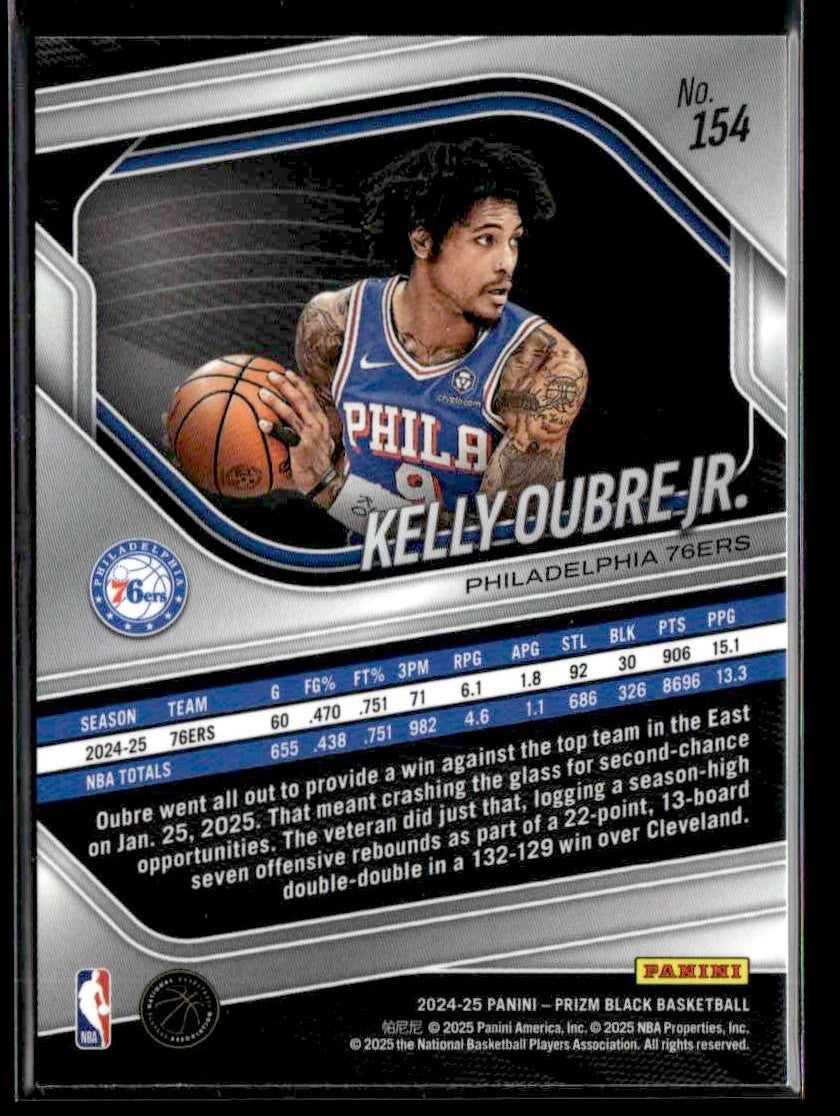 2024-25 Panini Prizm Black #154 Kelly Oubre Jr.