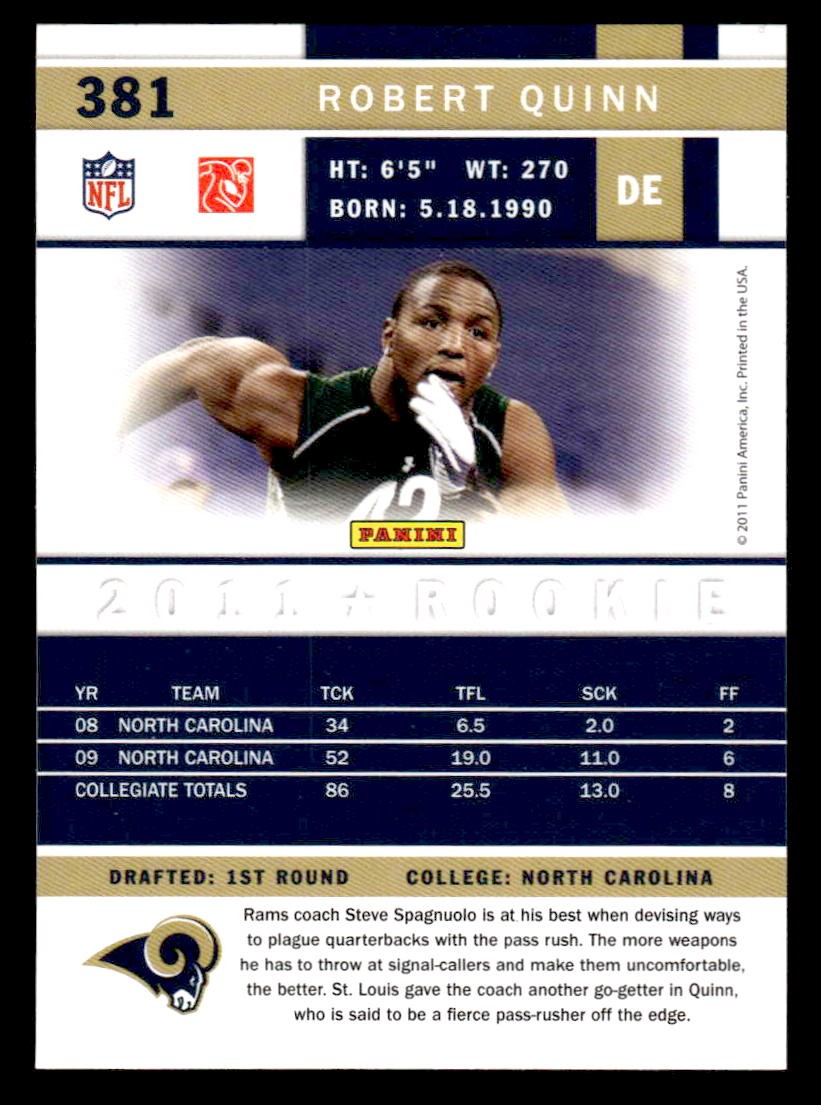 2011 Score #381 Robert Quinn