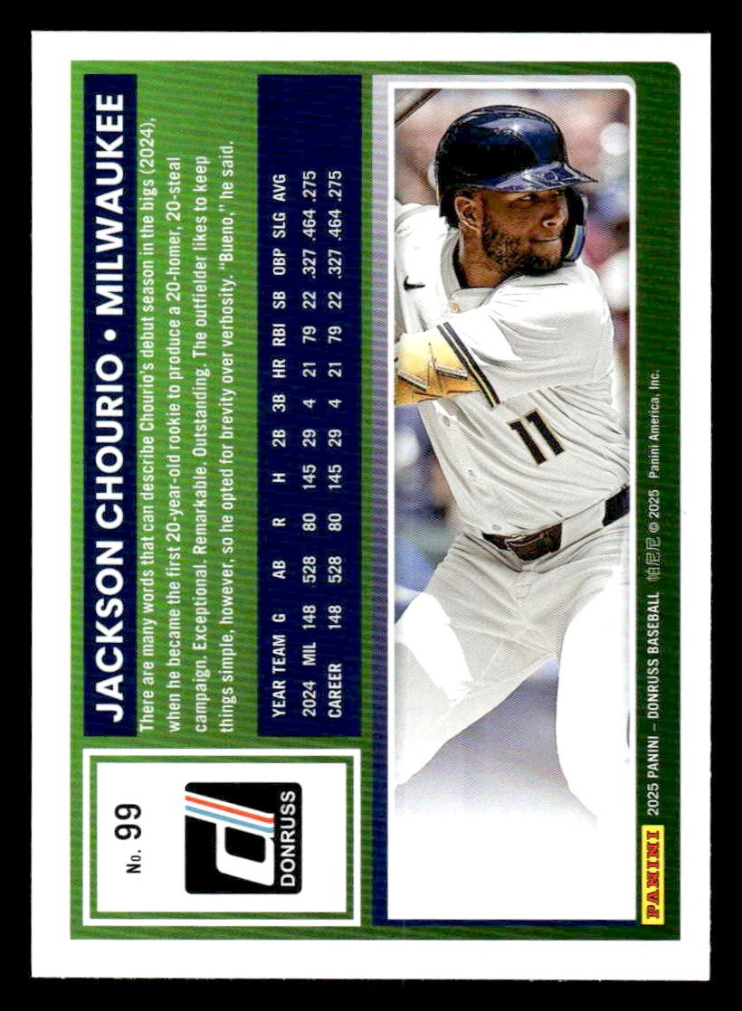 2025 Donruss #99 Jackson Chourio