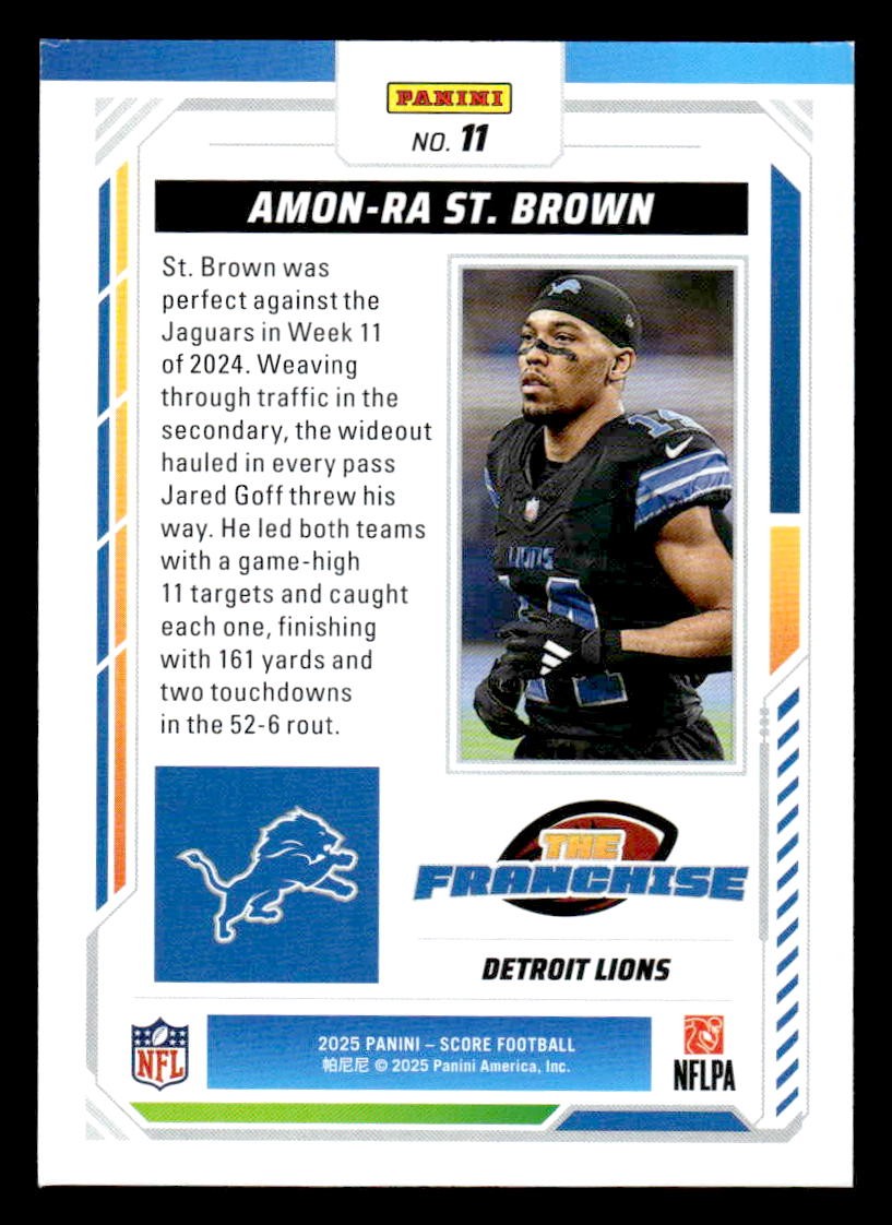2025 Score #11 Amon-Ra St. Brown The Franchise