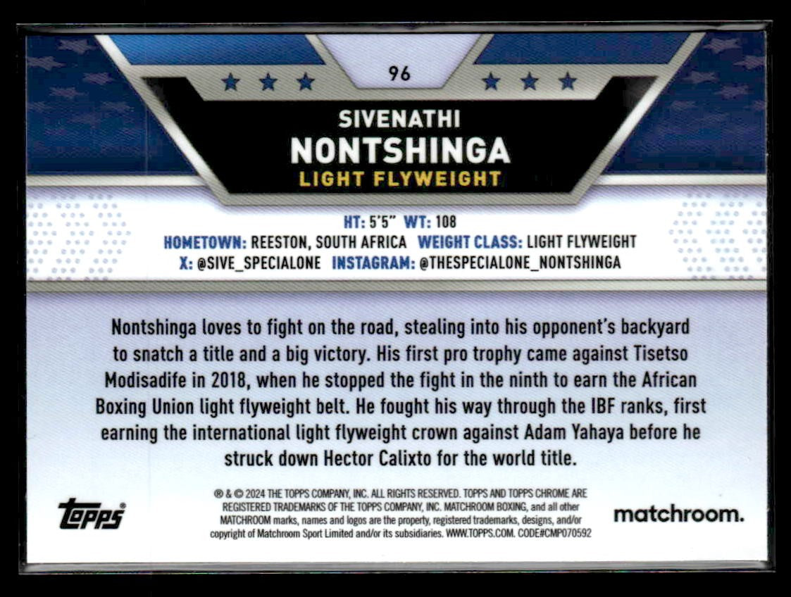 2024 Topps Chrome #96 Sivenathi Nontshinga