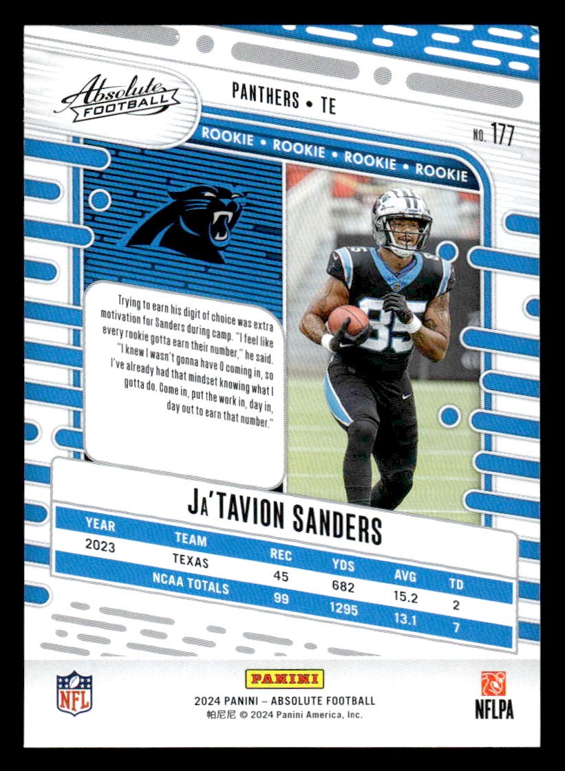 2024 Panini Absolute #177 Ja'Tavion Sanders Retail