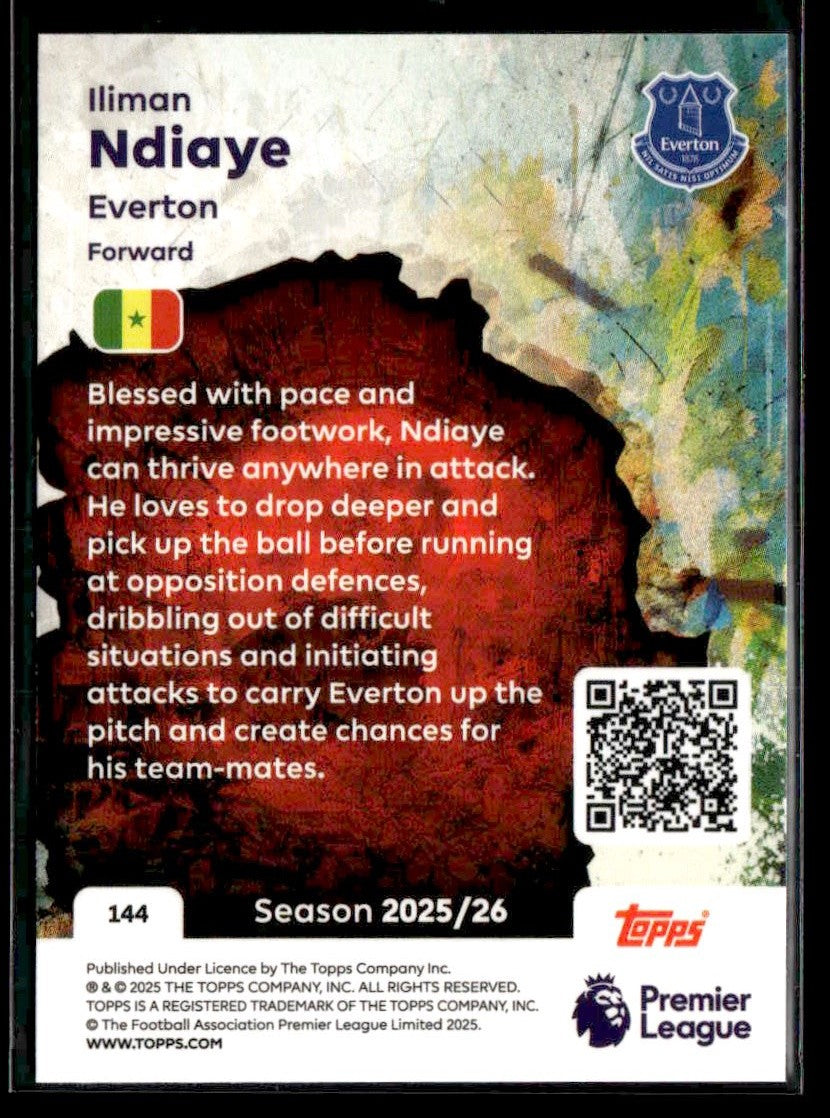 2025-26 Topps Premier League #144 Iliman Ndiaye Rainbow Foil