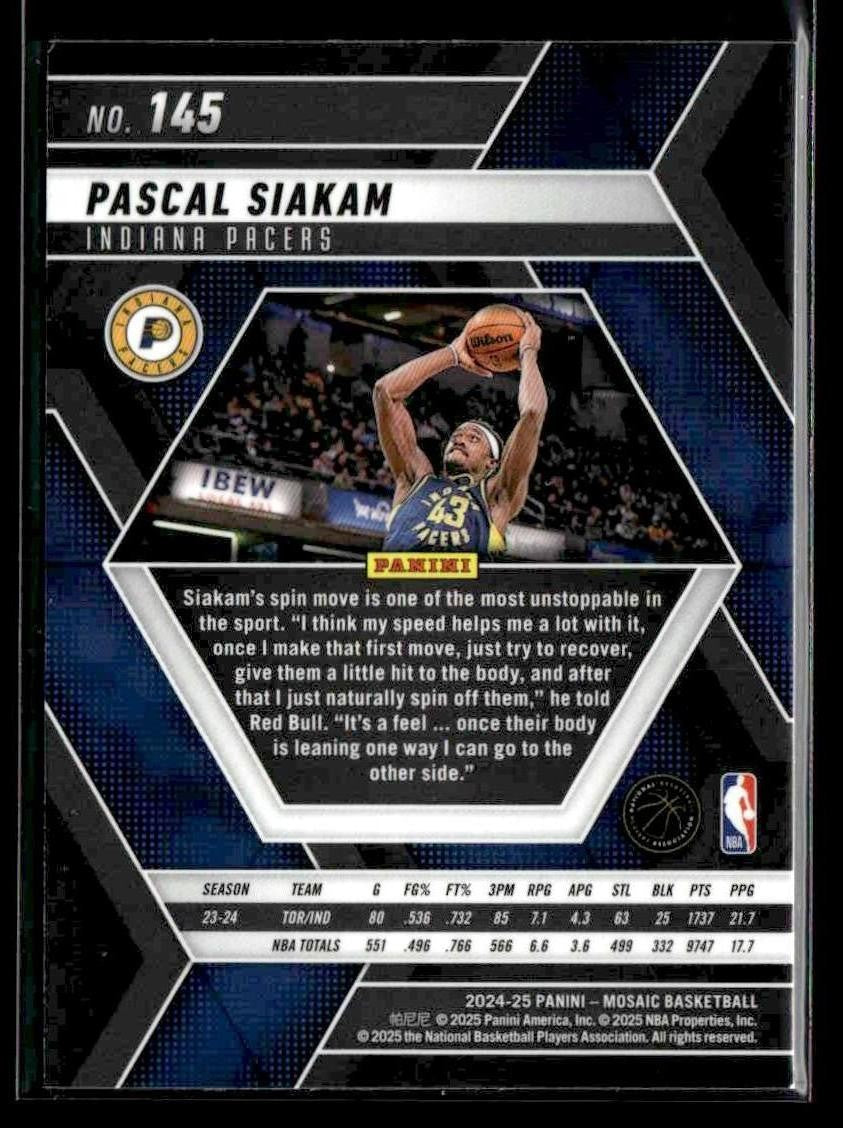 2024-25 Panini Mosaic #145 Pascal Siakam