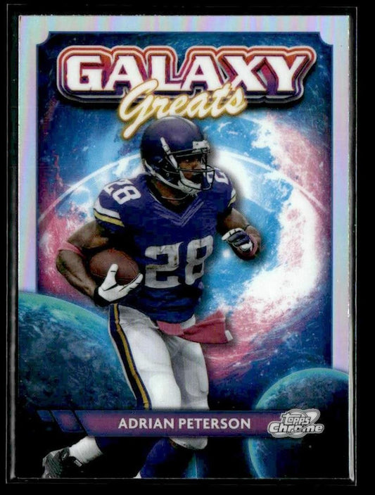 2024 Topps Chrome Cosmic #GG-14 Adrian Peterson Galaxy Greats