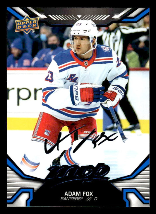 2022-23 Upper Deck MVP #33 Adam Fox Blue Script