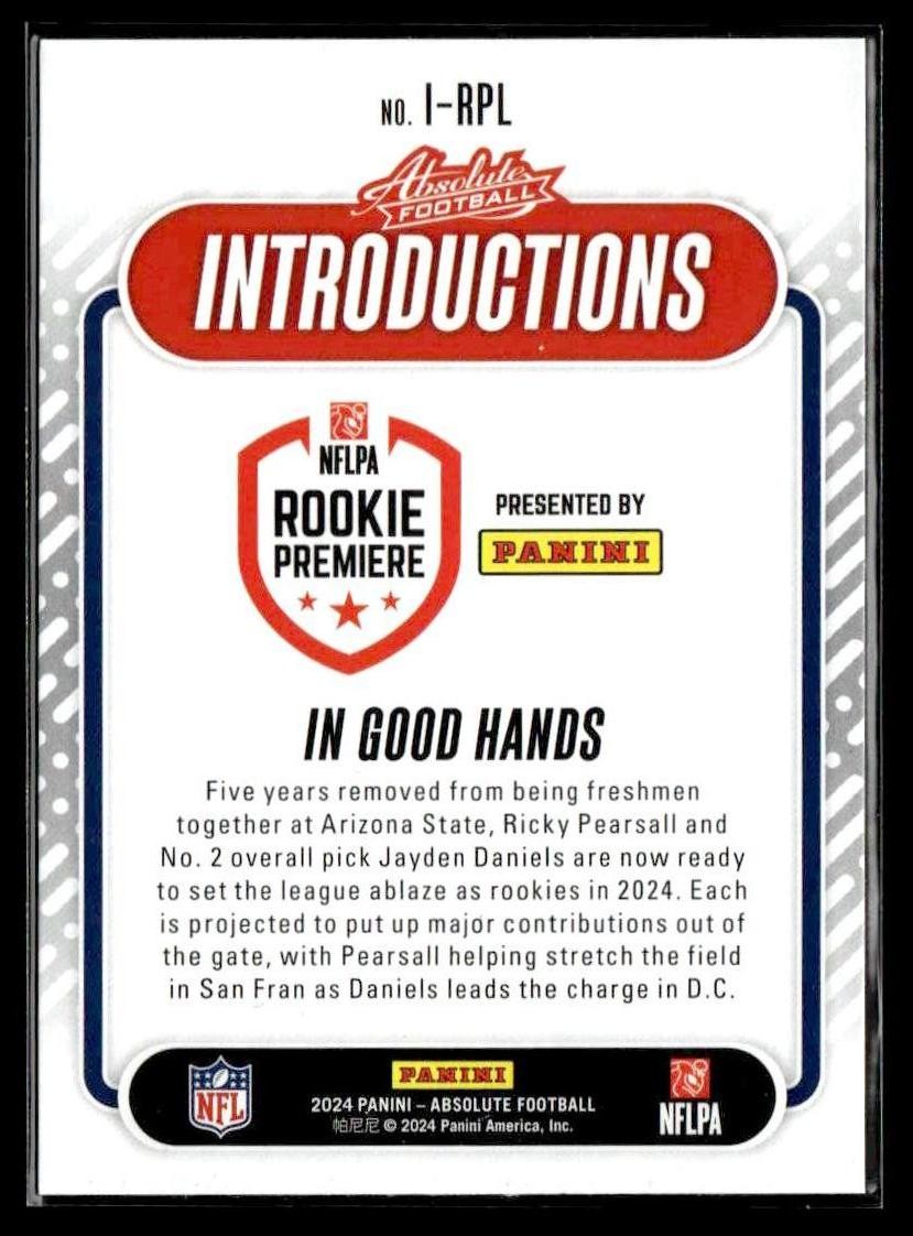 2024 Panini Absolute #I-RPL Ricky Pearsall Introductions