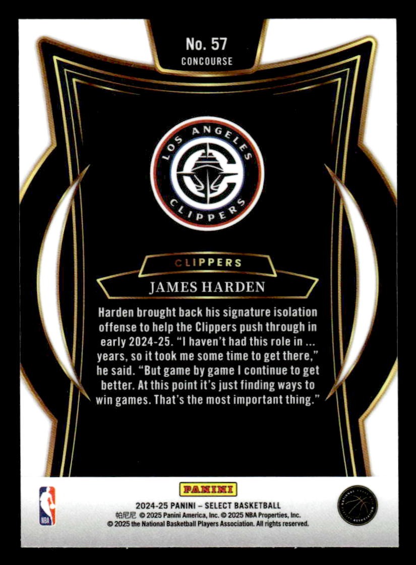 2024-25 Panini Select #57 James Harden