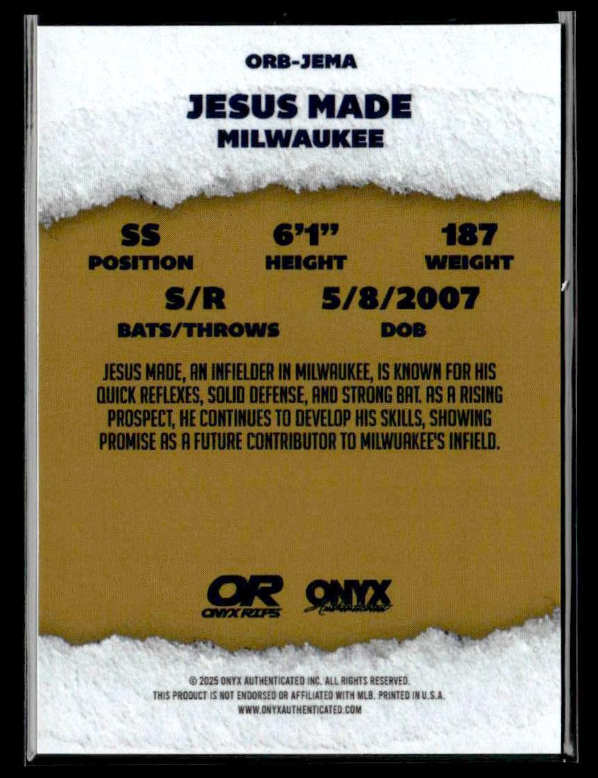 2025 Onyx Rips #ORB-JEMA Jesus Made Refractor