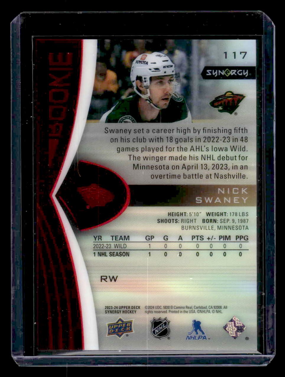 2023-24 Upper Deck Synergy #117 Nick Swaney Red