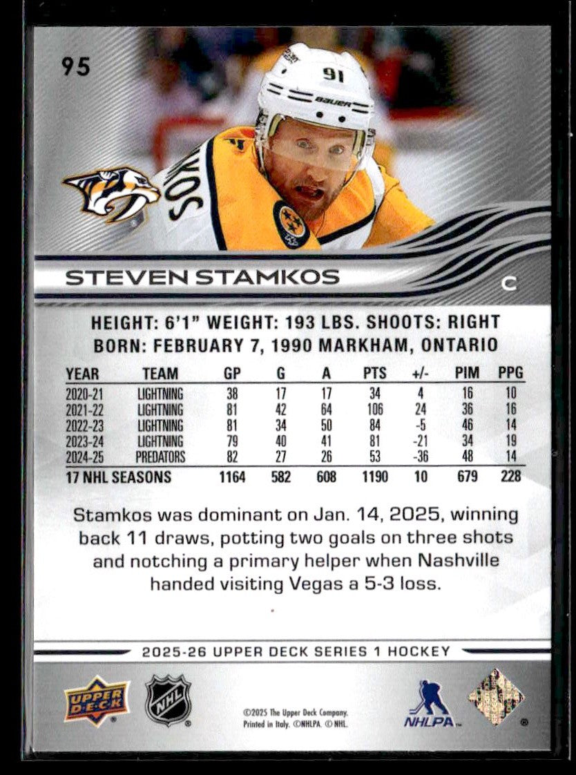 2025-26 Upper Deck #95 Steven Stamkos
