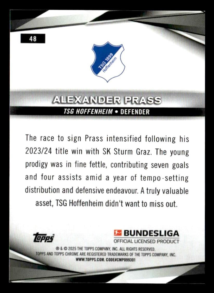 2024-25 Topps Chrome Bundesliga #48 Alexander Prass