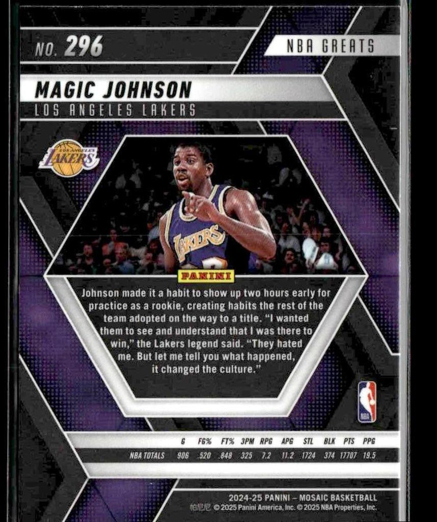2024-25 Panini Mosaic #296 Magic Johnson