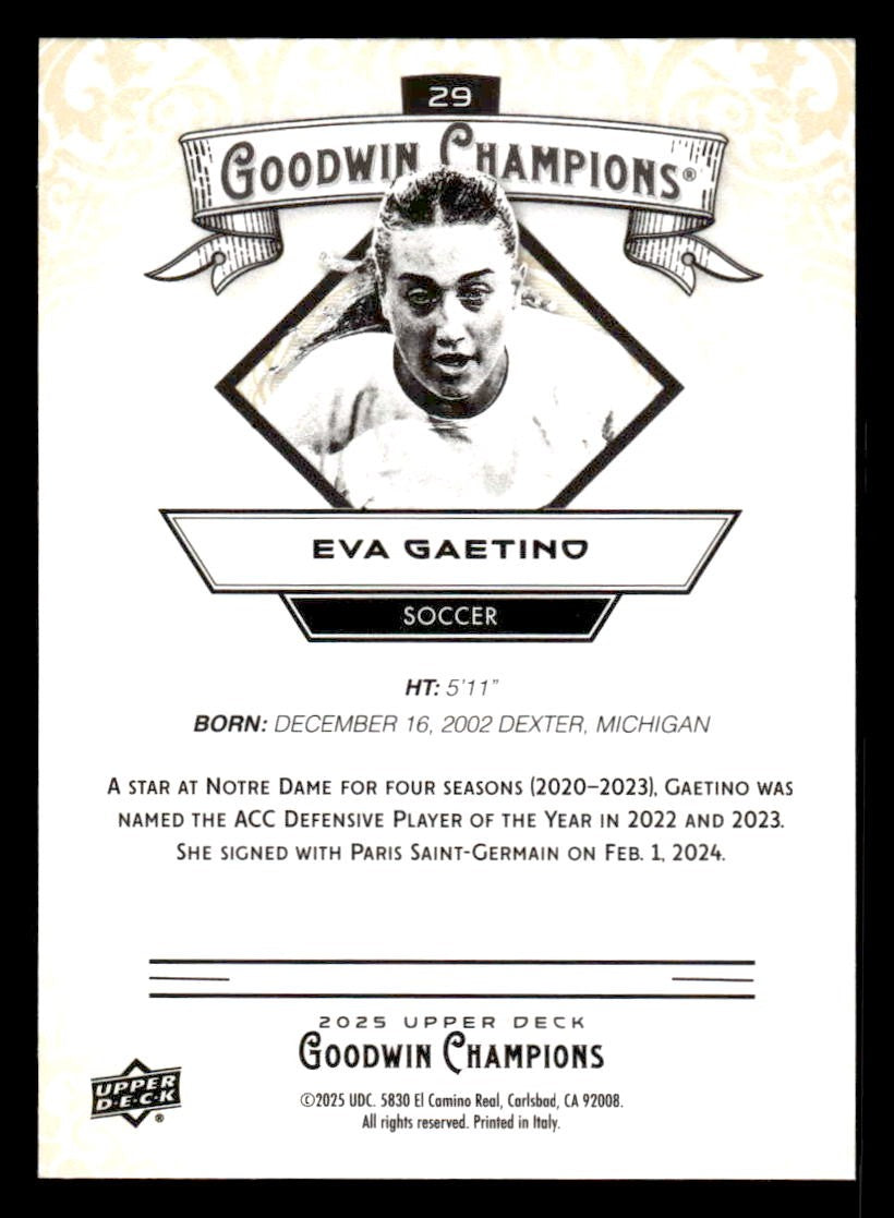 2025 Upper Deck Goodwin Champions #29 Eva Gaetino