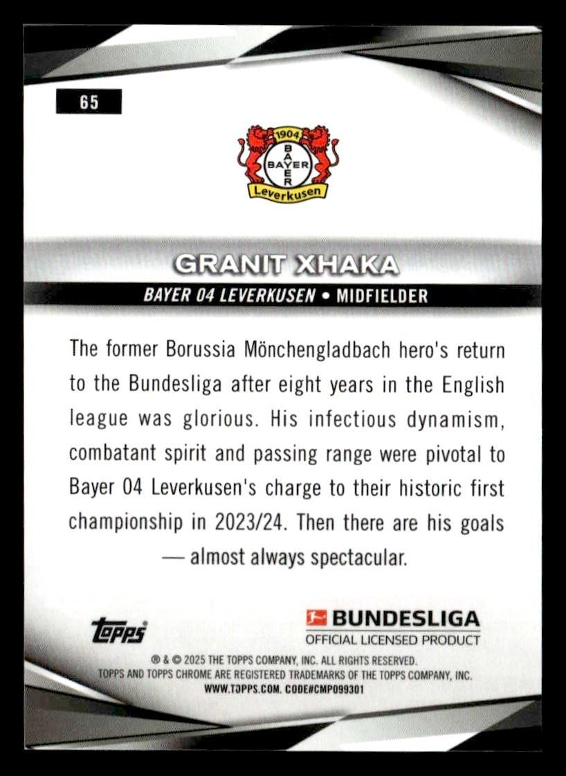 2025 Topps Chrome Bundesliga #65 Granit Xhaka