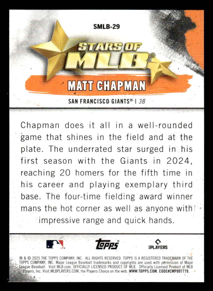 2025 Topps #SMLB-29 Matt Chapman Stars of MLB
