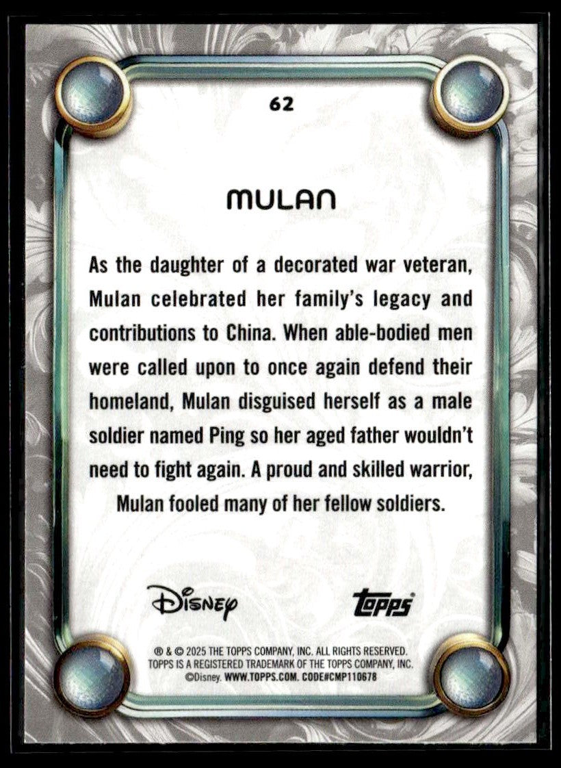 2025 Topps Disney Wonder #62 Mulan