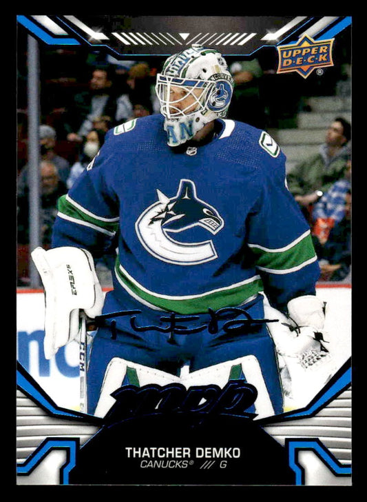 2022-23 Upper Deck MVP #171 Thatcher Demko Blue Script