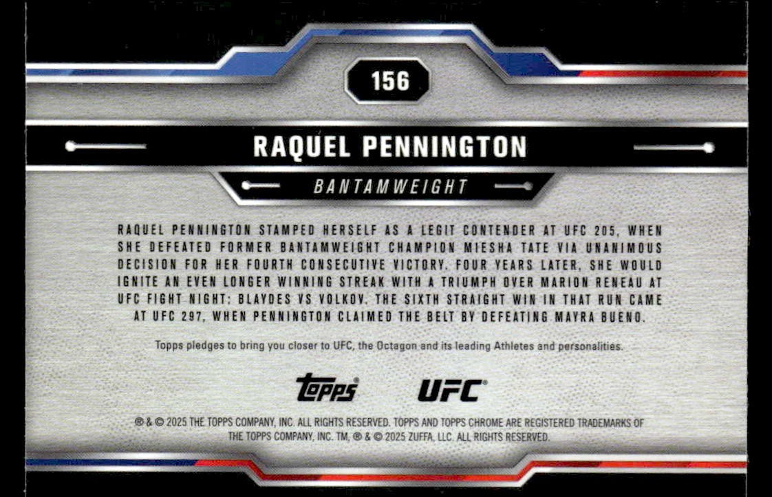 2025 Topps Chrome UFC #156 Raquel Pennington