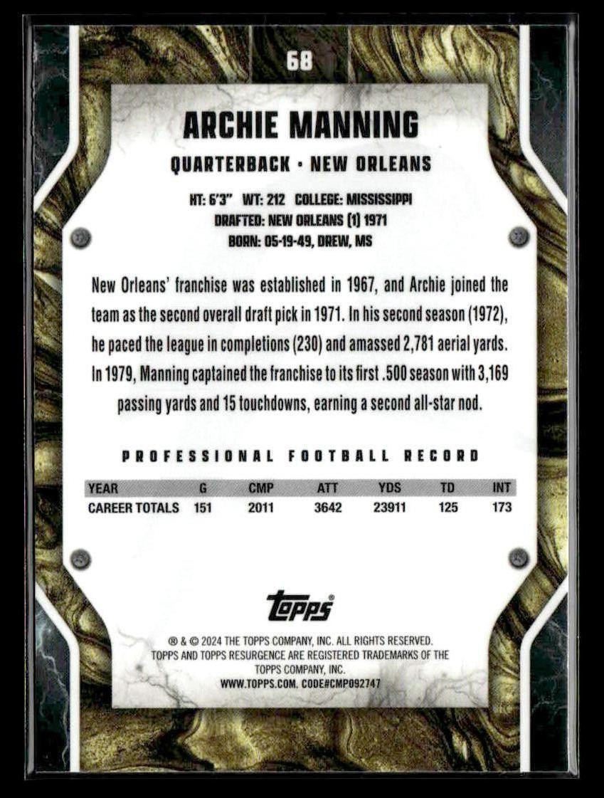 2024 Topps Resurgence #68 Archie Manning