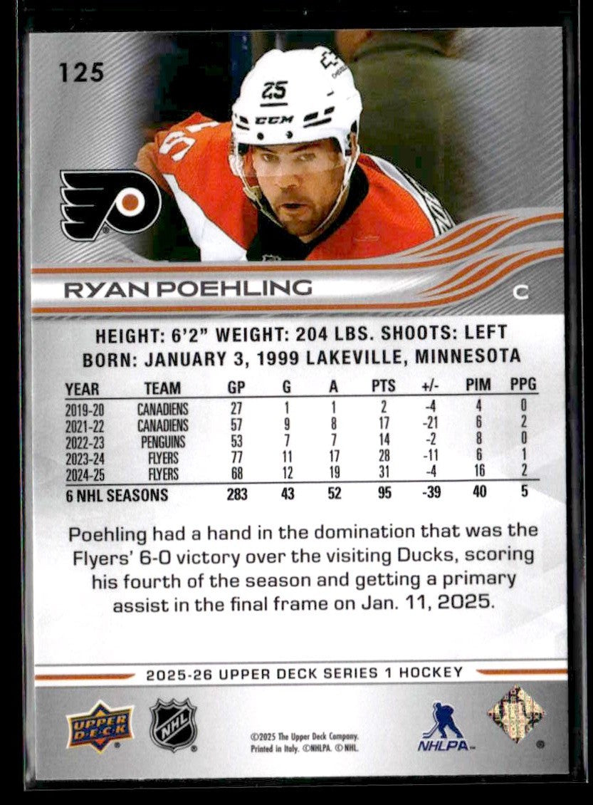 2025-26 Upper Deck #125 Ryan Poehling