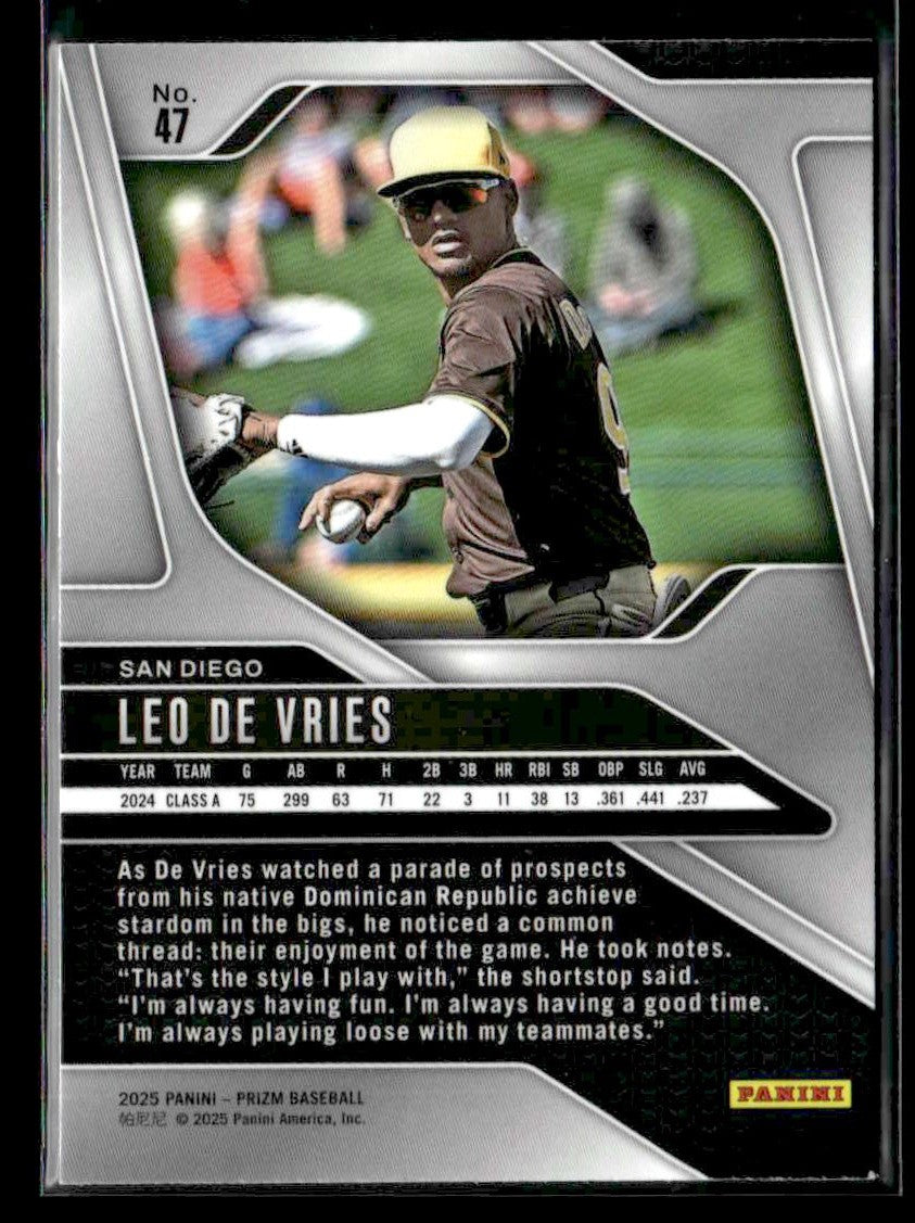 2025 Panini Prizm #47 Leo De Vries