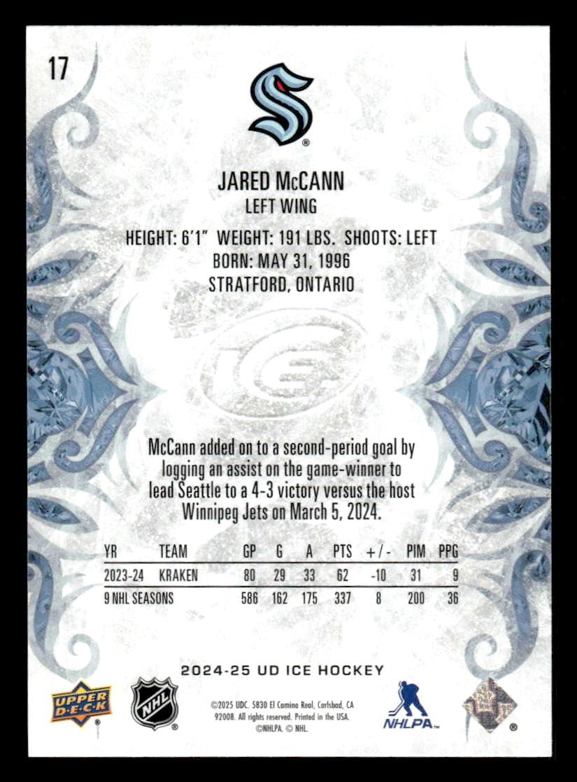 2024-25 Upper Deck Ice #17 Jared McCann