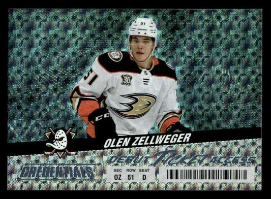2024-25 Upper Deck Credentials #134 Olen Zellweger Debut Ticket Access