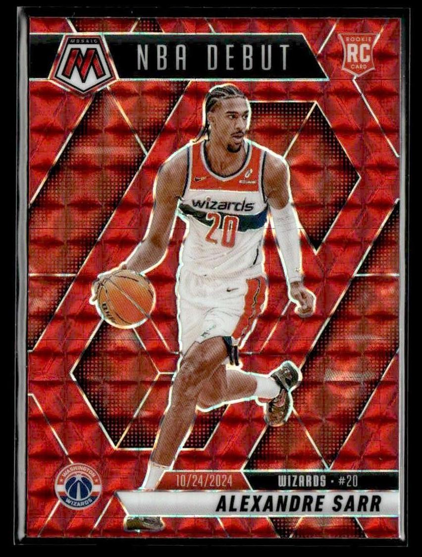 2024-25 Panini Mosaic #254 Alexandre Sarr Red Mosaic