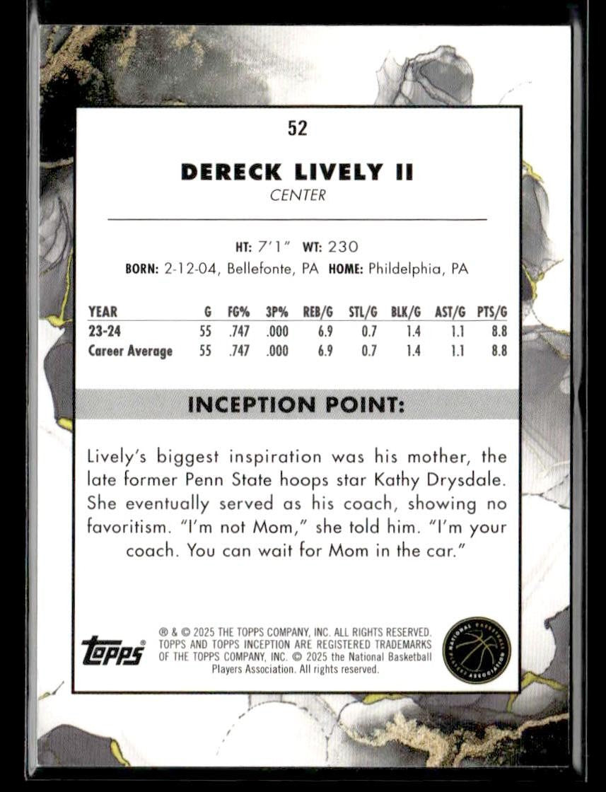 2025 Topps Inception #52 Dereck Lively II