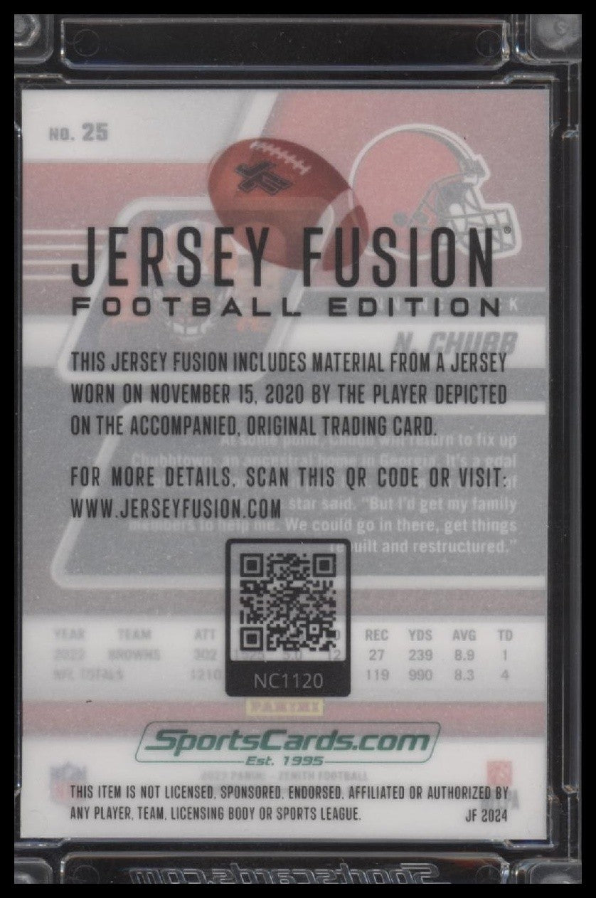 2024 Jersey Fusion Nick Chubb Game Used Swatch