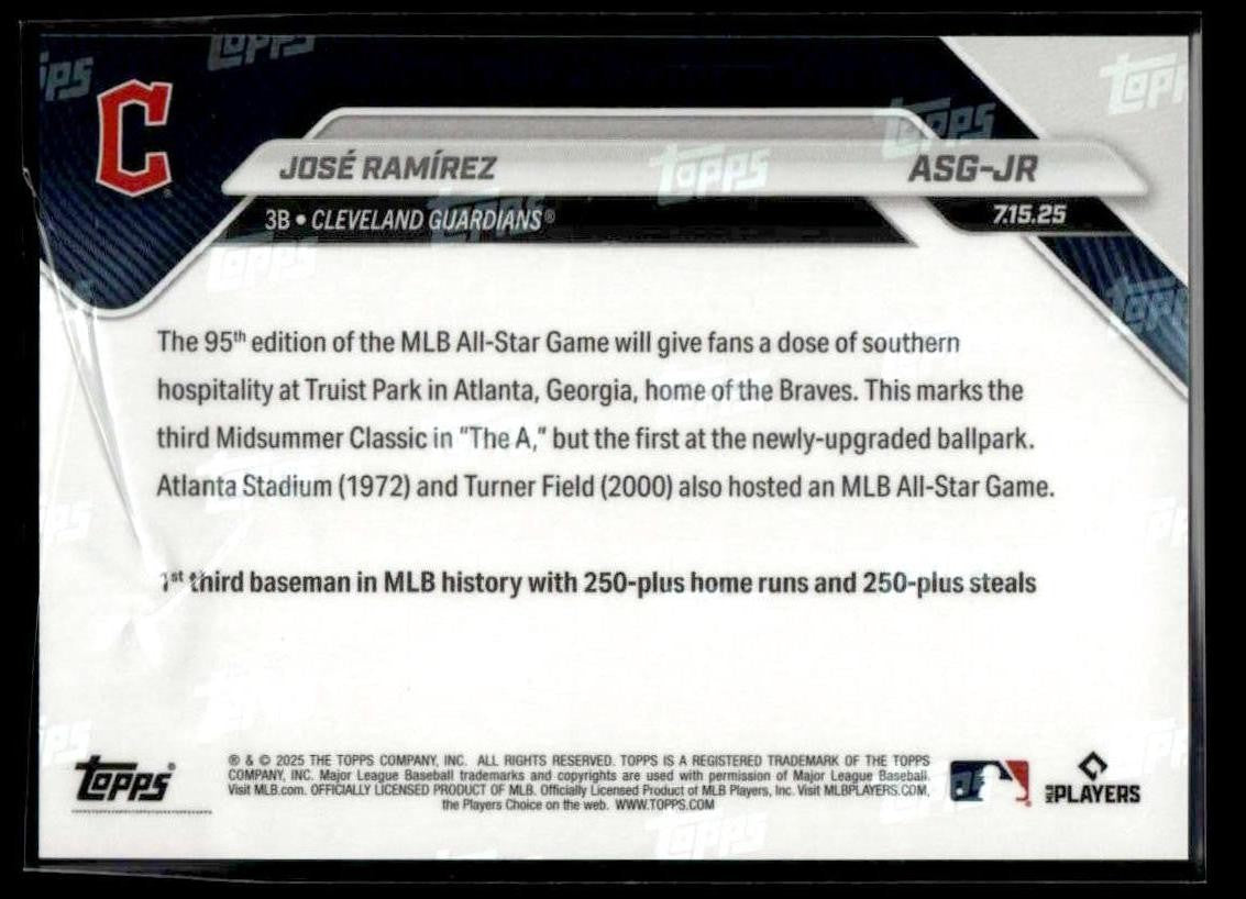 2025 Topps Now MLB All-Star Game #ASG-JR Jose Ramirez