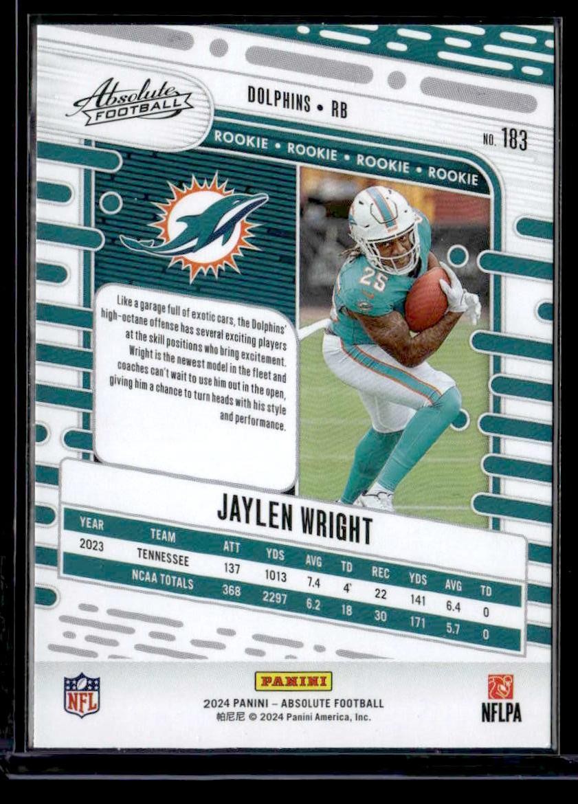 2024 Panini Absolute #183 Jaylen Wright Retail