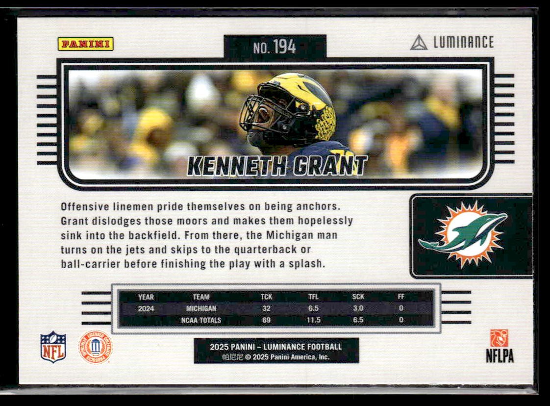 2025 Panini Luminance #194 Kenneth Grant