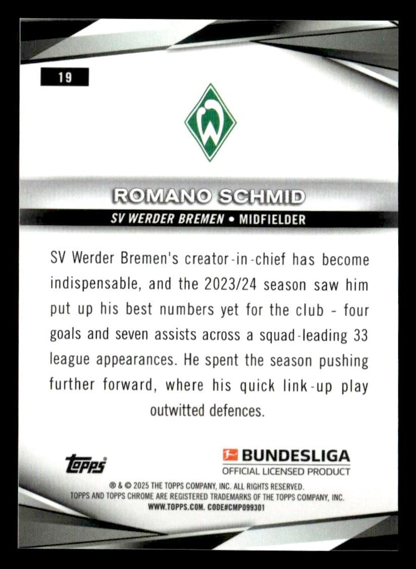 2024-25 Topps Chrome Bundesliga #19 Romano Schmid