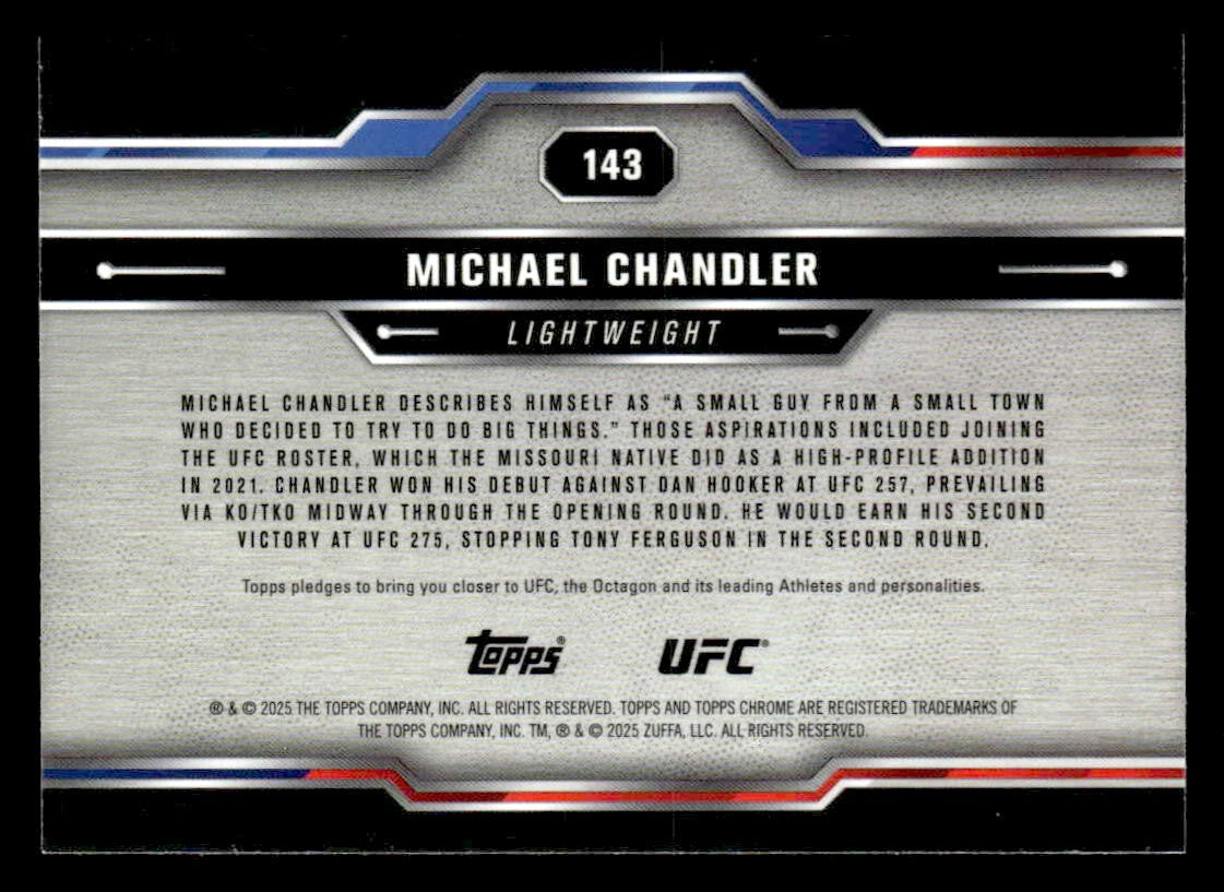 2025 Topps Chrome Sapphire Edition UFC #143 Michael Chandler