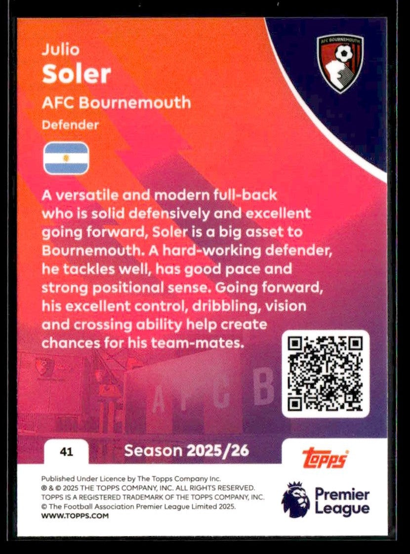 2025-26 Topps Premier League #41 Julio Soler