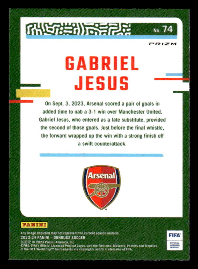 2023-24 Donruss #74 Gabriel Jesus Optic Holo