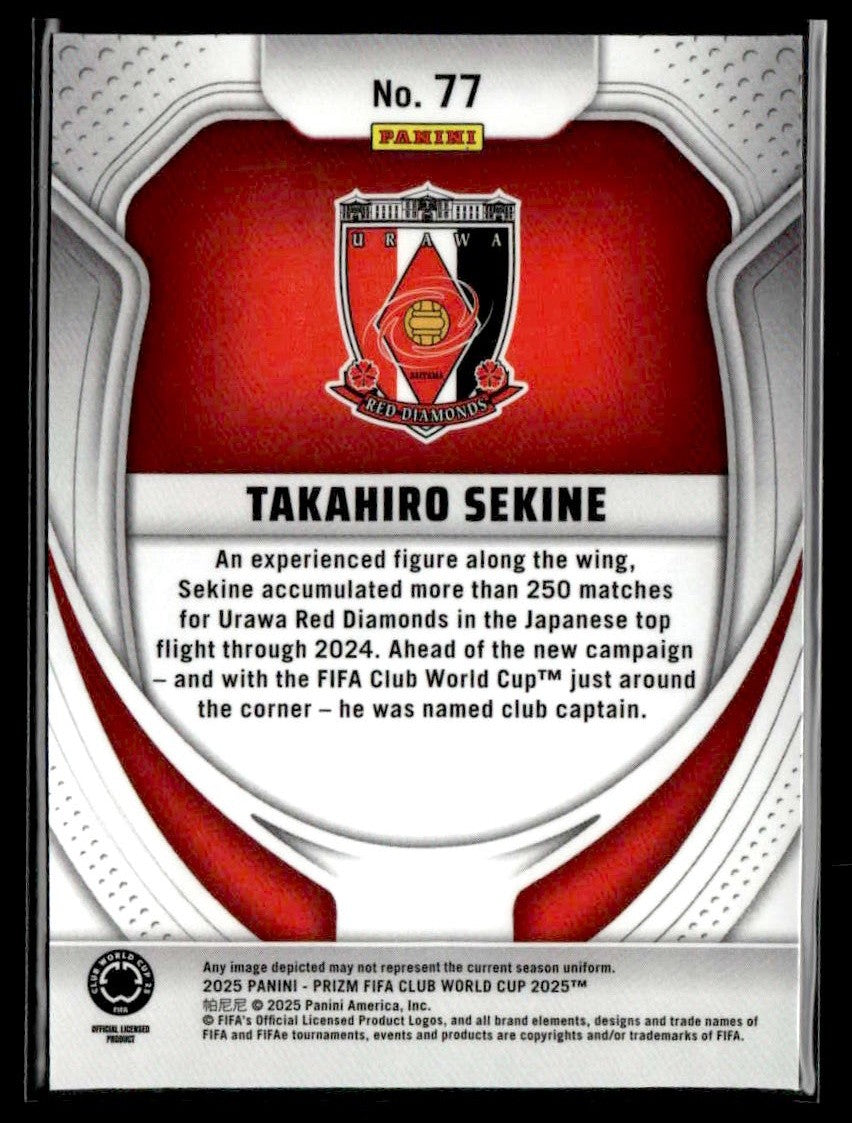 2025 Panini Prizm FIFA Club World Cup #77 Takahiro Sekine