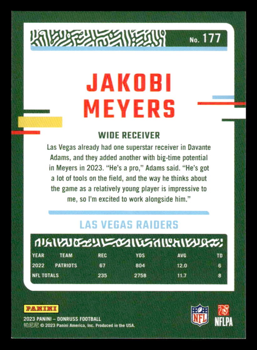 2023 Donruss #177 Jakobi Meyers