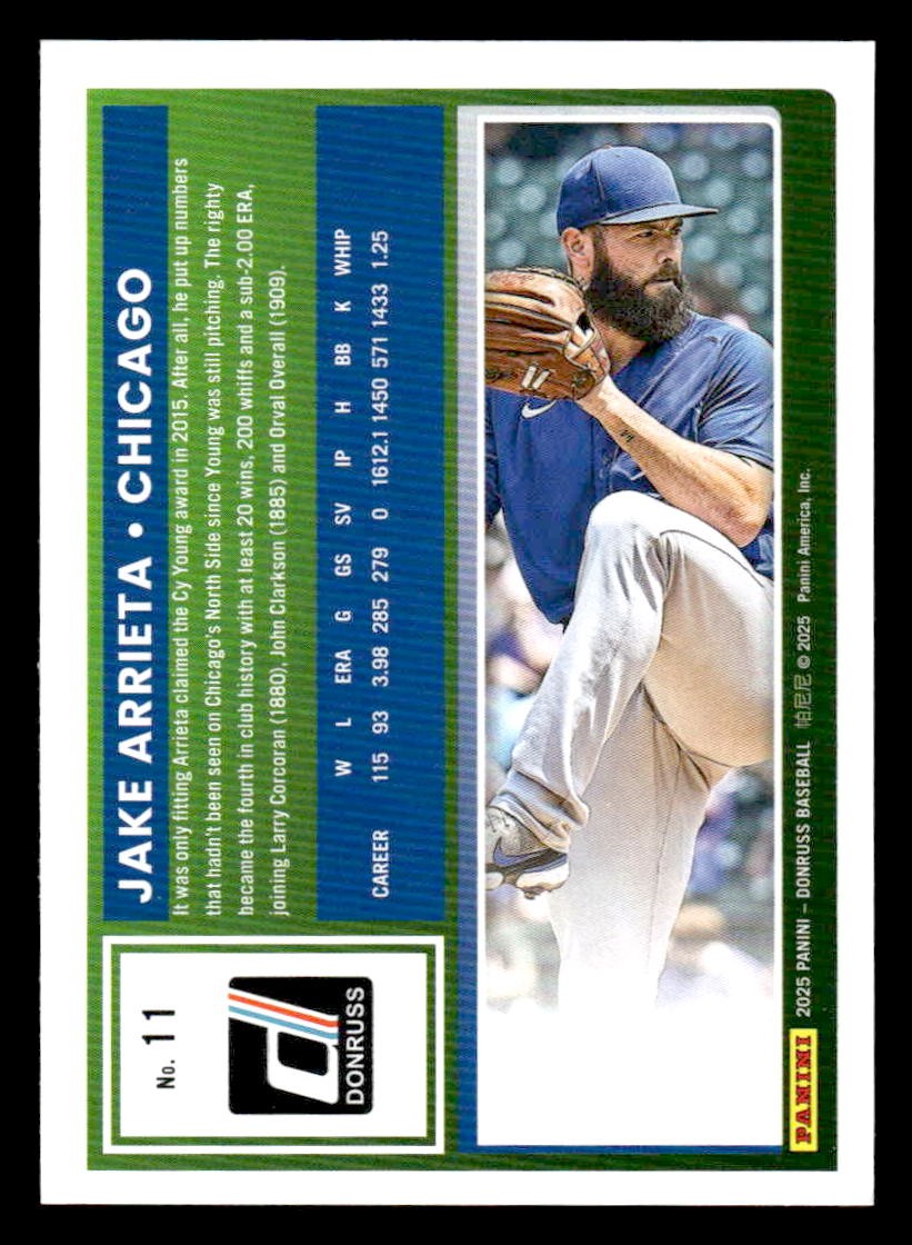2025 Donruss #11 Jake Arrieta
