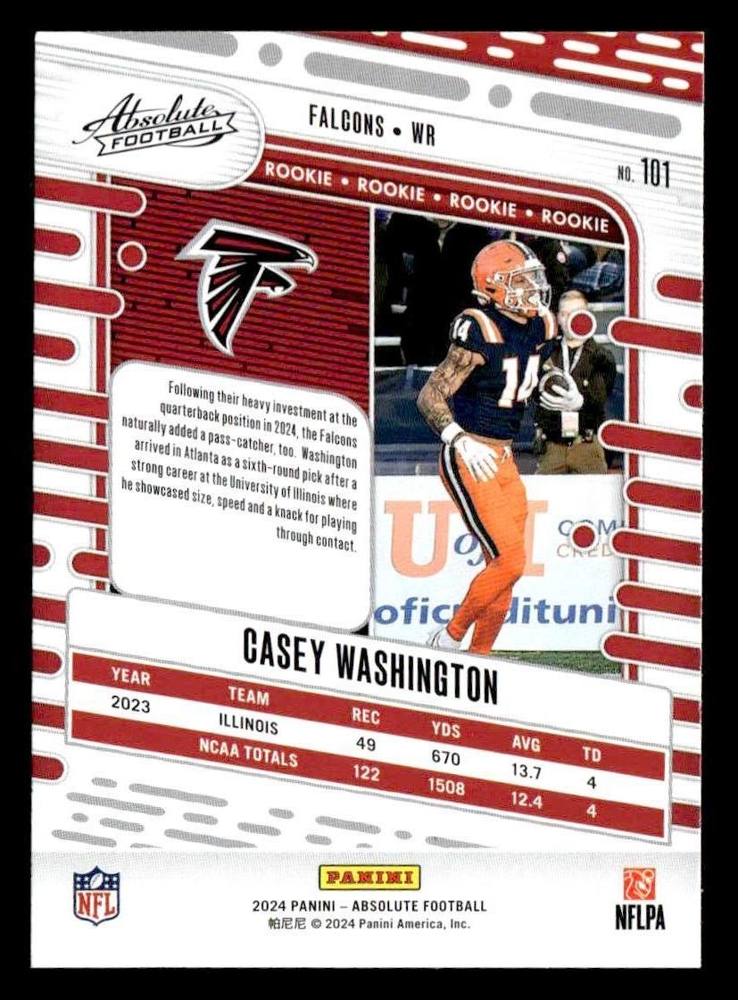 2024 Panini Absolute #101 Casey Washington Retail