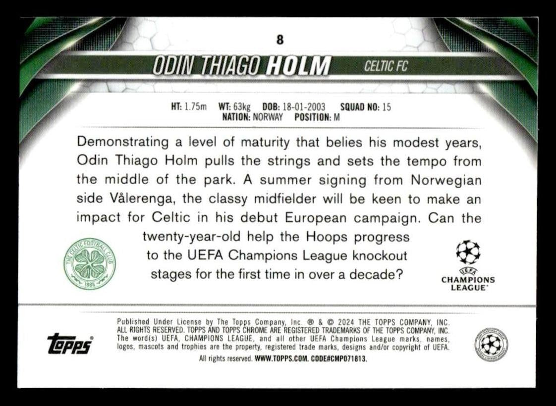 2023-24 Topps Chrome UEFA Club Competitions #8 Odin Thiago Holm