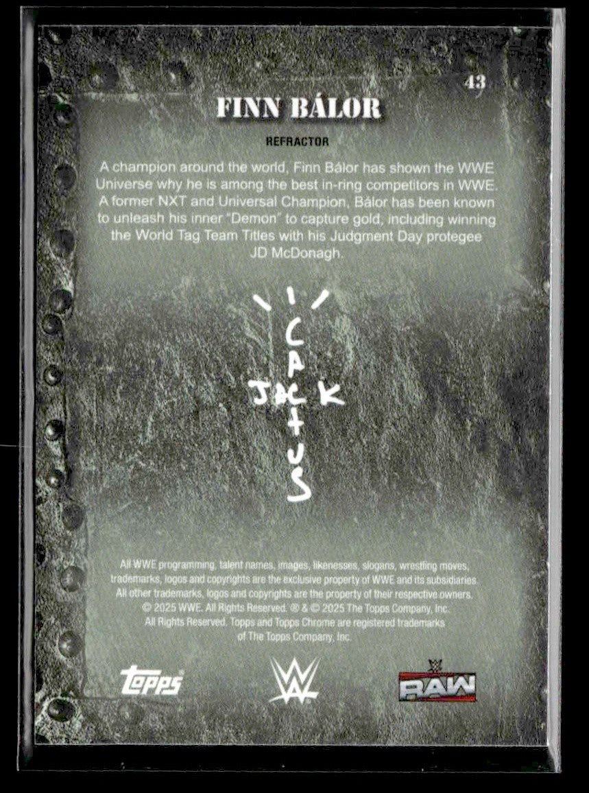 2025 Topps Chrome WWE x Cactus Jack #43 Finn Bálor Refractor
